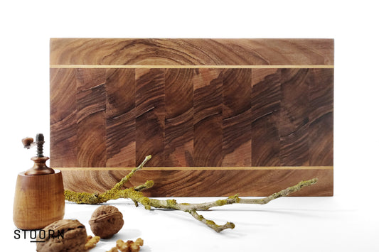 Unique walnut cutting board with end grain design - WA_WA_02